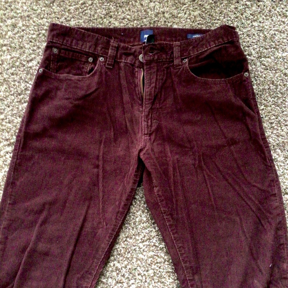 Gap Corduroy Burgundy Pants